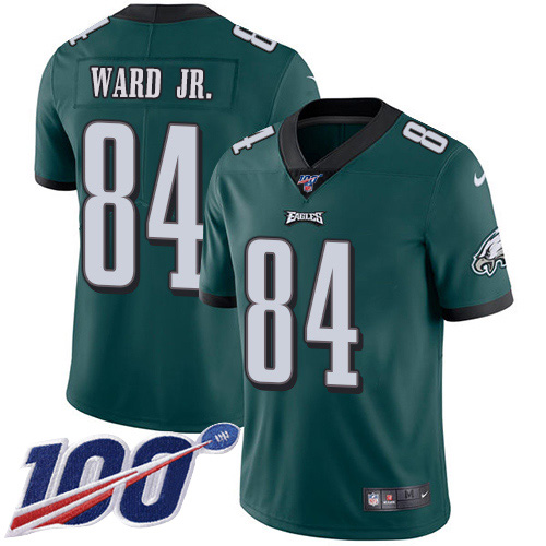 Personalized Eagles #84 Greg Ward Jr. Green Team Color Men’s Stitched NFL 100th Season Untouchable Limited Jersey