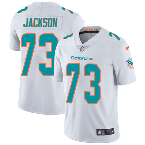 Personalized Dolphins #73 Austin Jackson White Men’s Stitched NFL Untouchable Limited Jersey