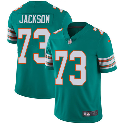 Personalized Dolphins #73 Austin Jackson Aqua Green Alternate Men’s Stitched NFL Untouchable Limited Jersey