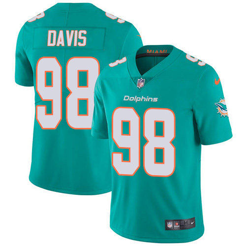 Personalized Dolphins #98 Raekwon Davis Aqua Green Team Color Men’s Stitched NFL Untouchable Limited Jersey