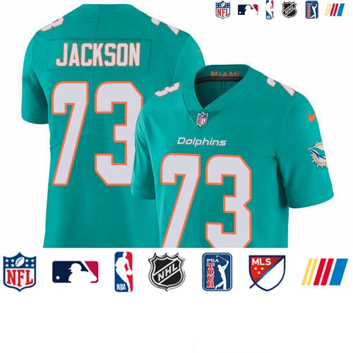 Personalized Dolphins #73 Austin Jackson Aqua Green Team Color Men’s Stitched NFL Untouchable Limited Jersey