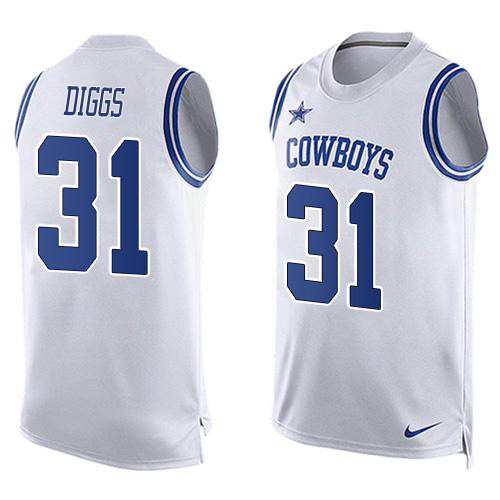 Personalized Cowboys #31 Trevon Diggs White Team Color Men’s Stitched NFL Limited Tank Top Jersey