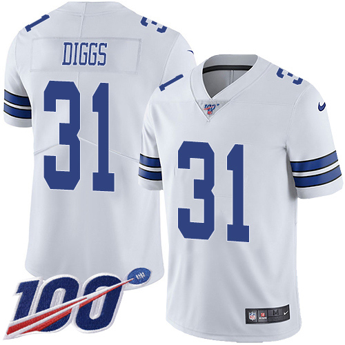 Personalized Cowboys #31 Trevon Diggs White Men’s Stitched NFL 100th Season Untouchable Limited Jersey