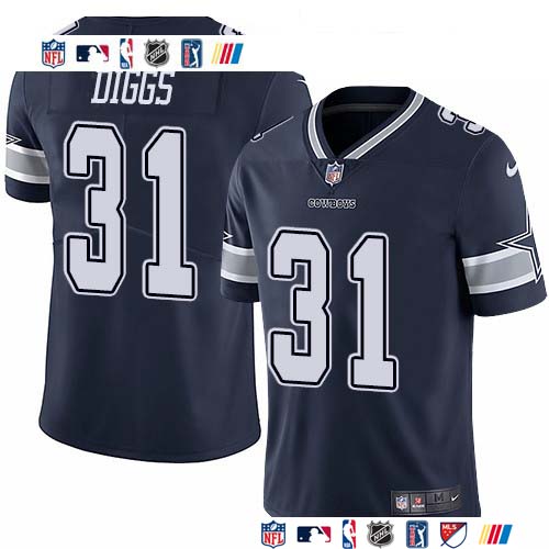 Personalized Cowboys #31 Trevon Diggs Navy Blue Team Color Men’s Stitched NFL Untouchable Limited Jersey