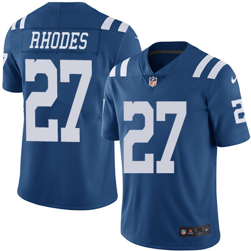 Personalized Colts #27 Xavier Rhodes Royal Blue Men’s Stitched NFL Limited Rush Jersey