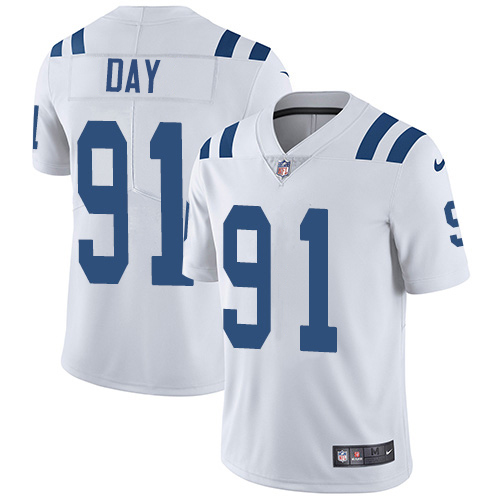 Personalized Colts #91 Sheldon Day White Men’s Stitched NFL Untouchable Limited Jersey
