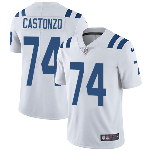 Personalized Colts #74 Anthony Castonzo White Men’s Stitched NFL Untouchable Limited Jersey