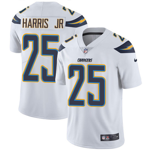 Personalized Chargers #25 Chris Harris Jr White Men’s Stitched NFL Untouchable Limited Jersey