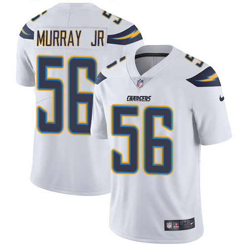 Personalized Chargers #56 Kenneth Murray Jr White Men’s Stitched NFL Untouchable Limited Jersey