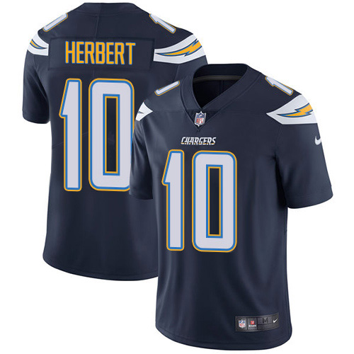 Personalized Chargers #10 Justin Herbert Navy Blue Team Color Men’s Stitched NFL Untouchable Limited Jersey