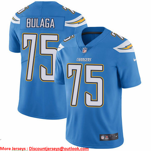 Personalized Chargers #75 Bryan Bulaga Electric Blue Alternate Men’s Stitched NFL Untouchable Limited Jersey