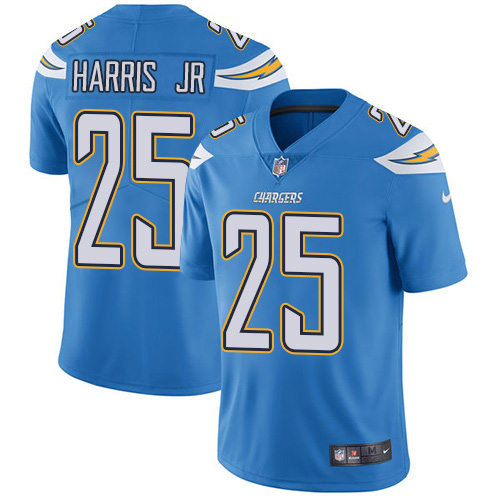 Personalized Chargers #25 Chris Harris Jr Electric Blue Alternate Men’s Stitched NFL Untouchable Limited Jersey