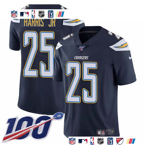 Personalized Chargers #25 Chris Harris Jr Navy Blue Team Color Men’s Stitched NFL 100th Season Untouchable Limited Jersey