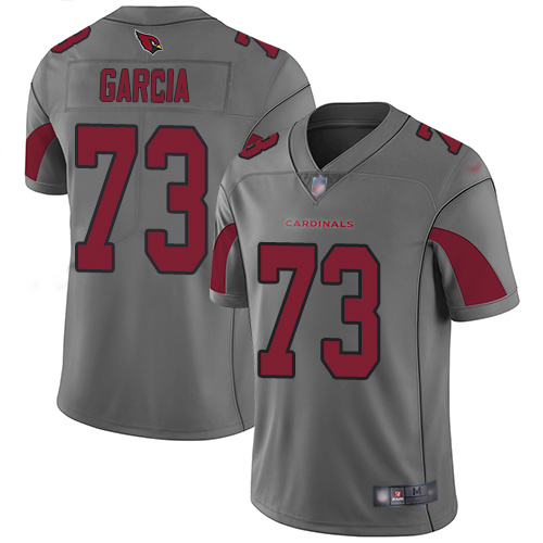 Personalized Cardinals #73 Max Garcia Silver Men’s Stitched NFL Limited Inverted Legend Jersey