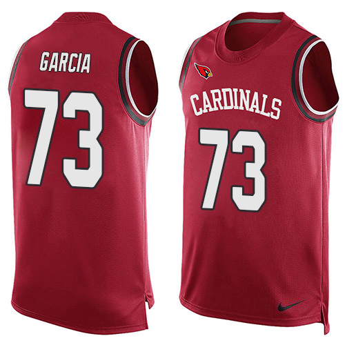 Personalized Cardinals #73 Max Garcia Red Team Color Men’s Stitched NFL Limited Tank Top Jersey