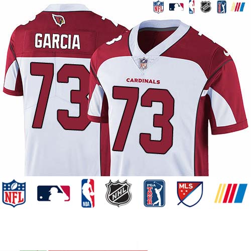 Personalized Cardinals #73 Max Garcia White Men’s Stitched NFL Untouchable Limited Jersey