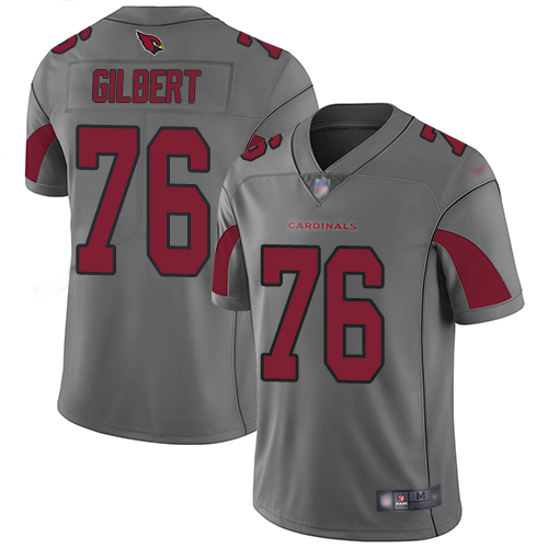 Personalized Cardinals #76 Marcus Gilbert Silver Men’s Stitched NFL Limited Inverted Legend Jersey