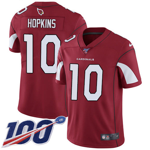 Personalized Cardinals #10 DeAndre Hopkins Red Team Color Men’s Stitched NFL 100th Season Untouchable Limited Jersey