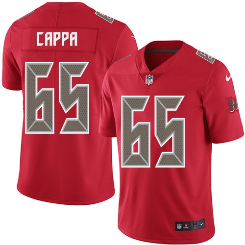 Personalized Buccaneers #65 Alex Cappa Red Men’s Stitched NFL Limited Rush Jersey