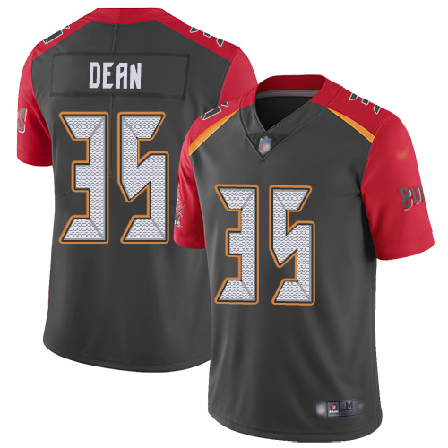 Personalized Buccaneers #35 Jamel Dean Gray Men’s Stitched NFL Limited Inverted Legend Jersey