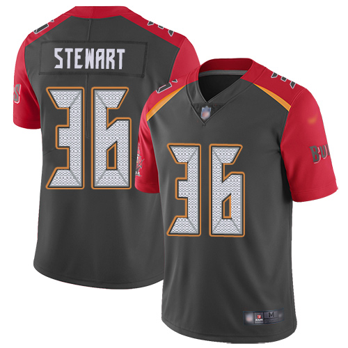 Personalized Buccaneers #36 M.J. Stewart Gray Men’s Stitched NFL Limited Inverted Legend Jersey