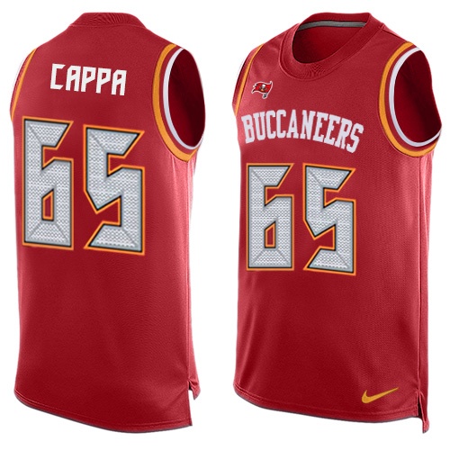 Personalized Buccaneers #65 Alex Cappa Red Team Color Men’s Stitched NFL Limited Tank Top Jersey