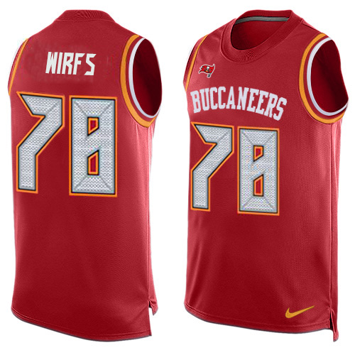 Personalized Buccaneers #78 Tristan Wirfs Red Team Color Men’s Stitched NFL Limited Tank Top Jersey