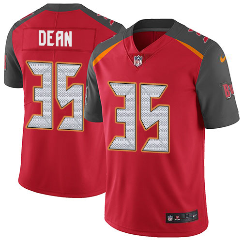 Personalized Buccaneers #35 Jamel Dean Red Team Color Men’s Stitched NFL Untouchable Limited Jersey