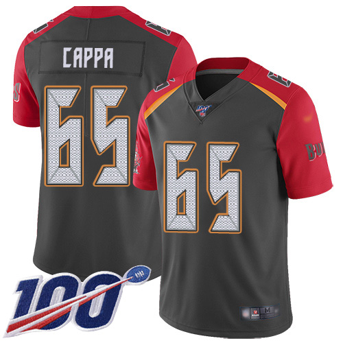 Personalized Buccaneers #65 Alex Cappa Gray Men’s Stitched NFL Limited Inverted Legend 100th Season Jersey