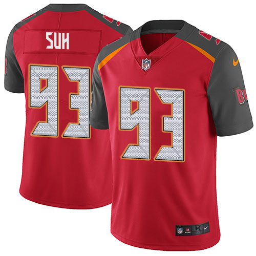 Personalized Buccaneers #93 Ndamukong Suh Red Team Color Men’s Stitched NFL Untouchable Limited Jersey