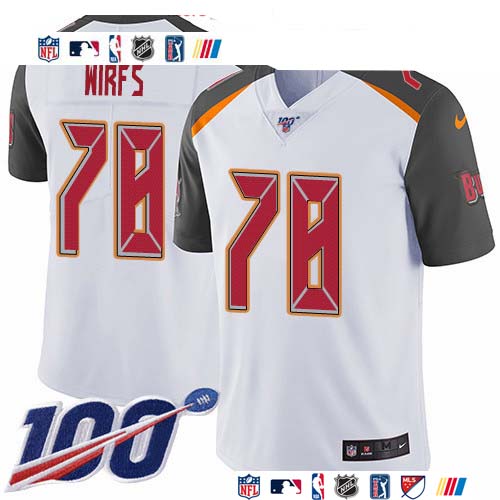 Personalized Buccaneers #78 Tristan Wirfs White Men’s Stitched NFL 100th Season Untouchable Limited Jersey