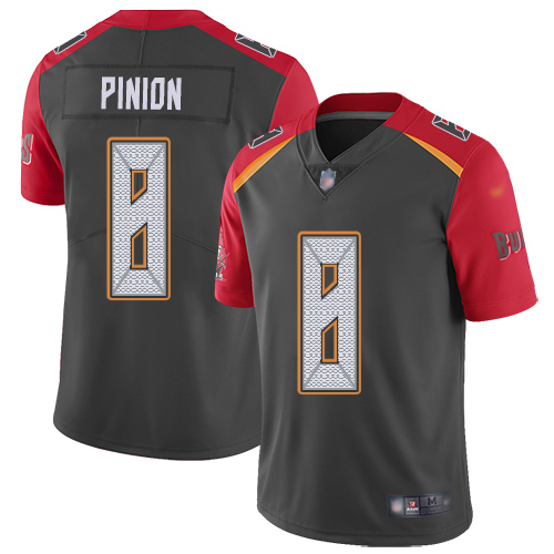 Personalized Buccaneers #8 Bradley Pinion Gray Men’s Stitched NFL Limited Inverted Legend Jersey