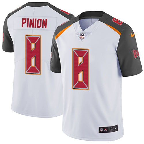 Personalized Buccaneers #8 Bradley Pinion White Men’s Stitched NFL Untouchable Limited Jersey