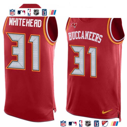Personalized Buccaneers #31 Jordan Whitehead Red Team Color Men’s Stitched NFL Limited Tank Top Jersey