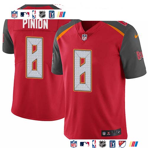 Personalized Buccaneers #8 Bradley Pinion Red Team Color Men’s Stitched NFL Untouchable Limited Jersey