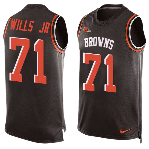Personalized Browns #71 Jedrick Wills JR Brown Team Color Men’s Stitched NFL Limited Tank Top Jersey