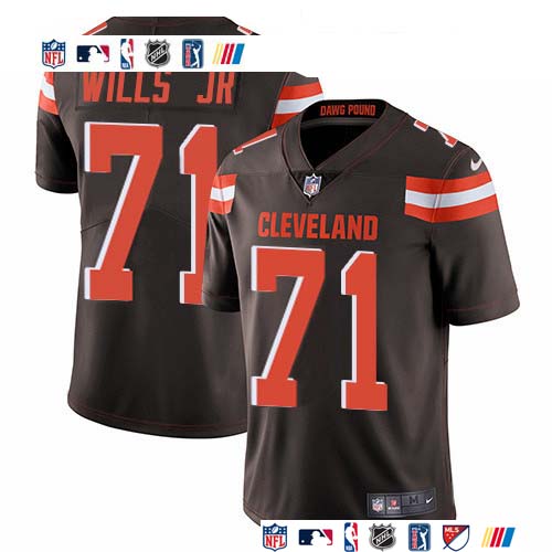 Personalized Browns #71 Jedrick Wills JR Brown Team Color Men’s Stitched NFL Untouchable Limited Jersey