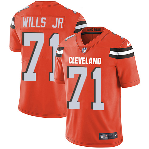 Personalized Browns #71 Jedrick Wills JR Orange Alternate Men’s Stitched NFL Untouchable Limited Jersey