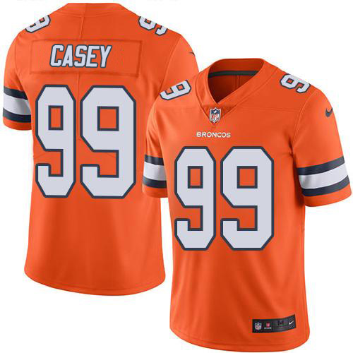 Personalized Broncos #99 Jurrell Casey Orange Men’s Stitched NFL Limited Rush Jersey