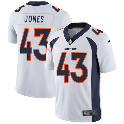 Personalized Broncos #43 Joe Jones White Men’s Stitched NFL Untouchable Limited Jersey