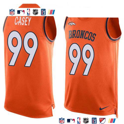 Personalized Broncos #99 Jurrell Casey Orange Team Color Men’s Stitched NFL Limited Tank Top Jersey