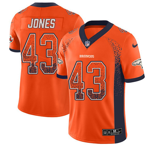 Personalized Broncos #43 Joe Jones Orange Team Color Men’s Stitched NFL Limited Rush Drift Fashion Jersey