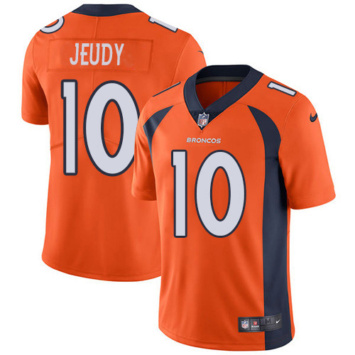 Personalized Broncos #10 Jerry Jeudy Orange Team Color Men’s Stitched NFL Untouchable Limited Jersey
