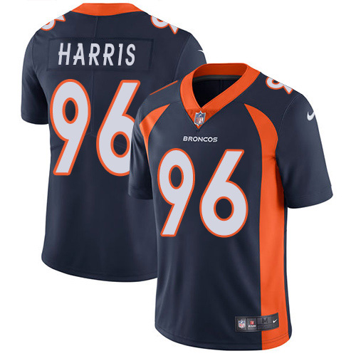 Personalized Broncos #96 Shelby Harris Navy Blue Alternate Men’s Stitched NFL Untouchable Limited Jersey