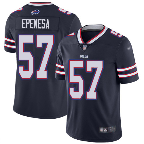Personalized Bills #57 A.J. Epenesas Navy Men’s Stitched NFL Limited Inverted Legend Jersey