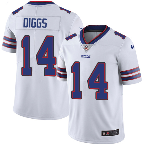 Personalized Bills #14 Stefon Diggs White Men’s Stitched NFL Untouchable Limited Jersey