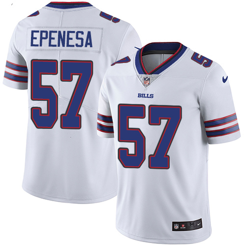 Personalized Bills #57 A.J. Epenesas White Men’s Stitched NFL Untouchable Limited Jersey