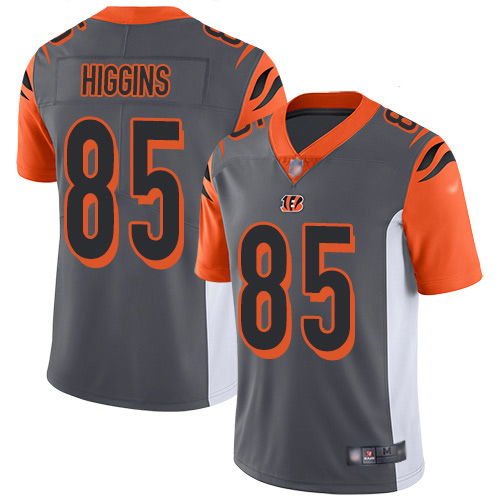 Personalized Bengals #85 Tee Higgins Silver Men’s Stitched NFL Limited Inverted Legend Jersey
