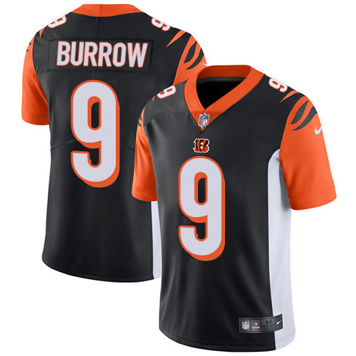 Personalized Bengals #9 Joe Burrow Black Team Color Men’s Stitched NFL Untouchable Limited Jersey