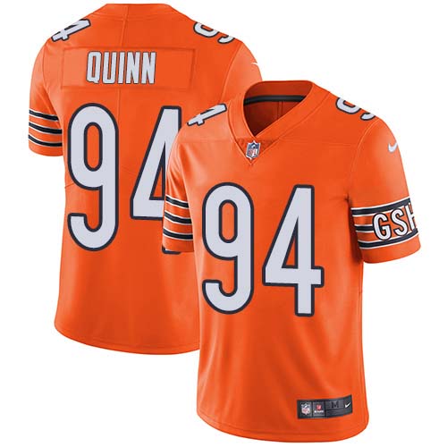 Personalized Bears #94 Robert Quinn Orange Men’s Stitched NFL Limited Rush Jersey